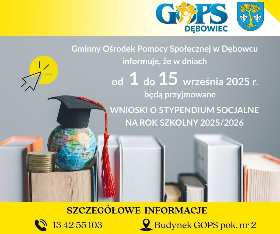 Stypendium socjalne na rok szkolny 2025/2026