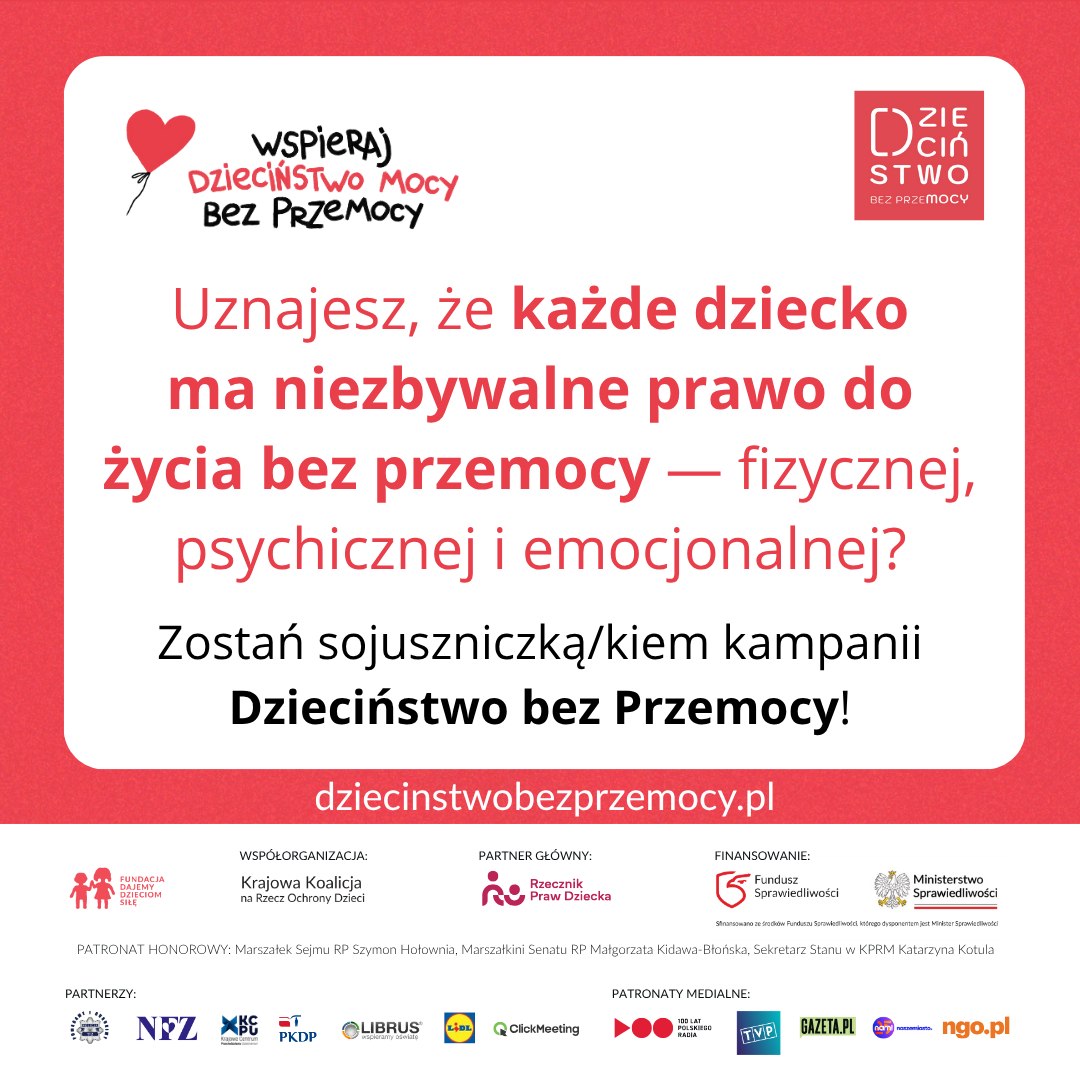 Zostań sojusznikiem kampanii Dzieciństwo bez Przemocy 2025