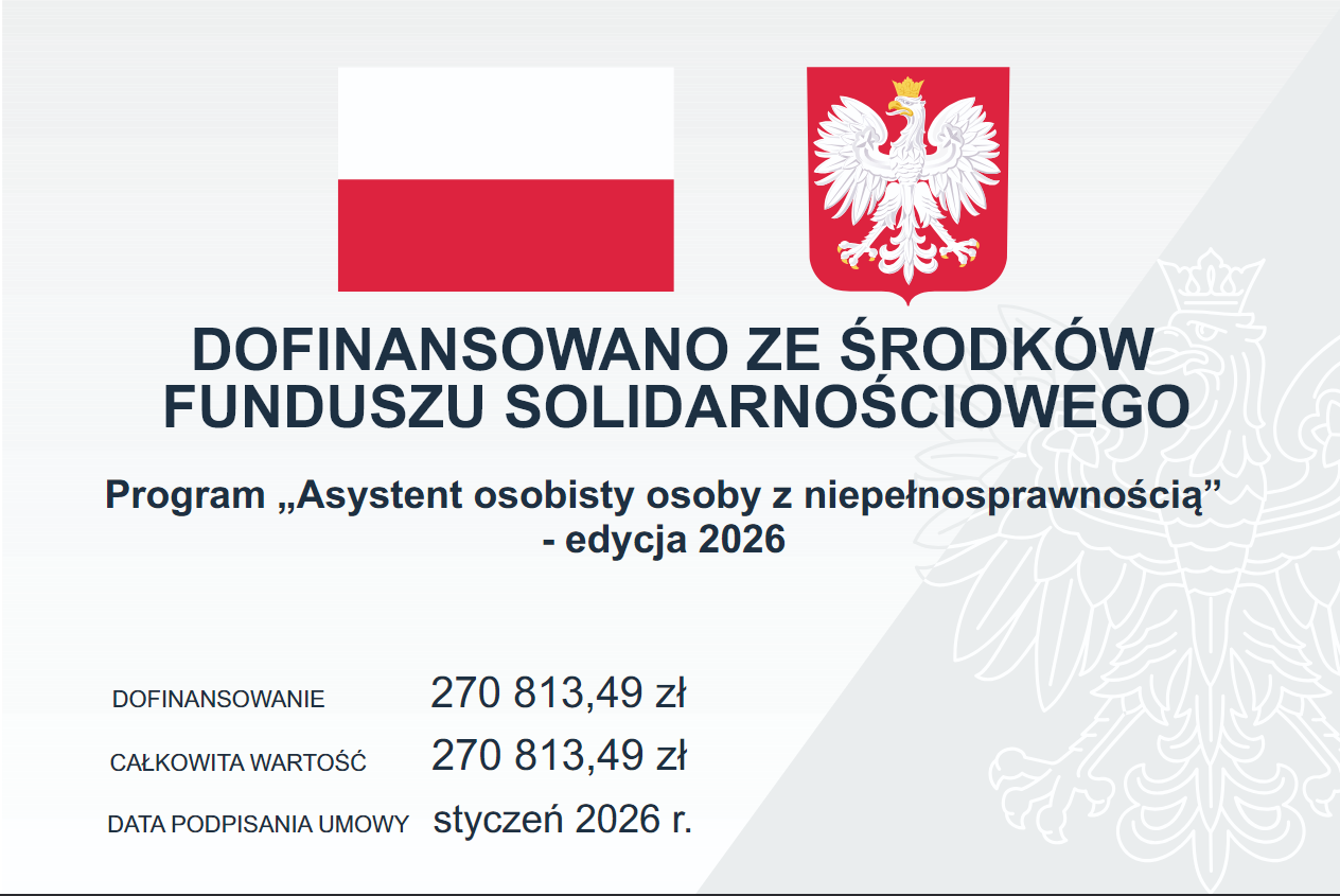 Podpisanie umowy – Program „Asystent osobisty osoby z niepełnosprawnością” – edycja 2026