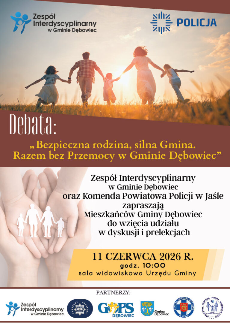 Debata: „Bezpieczna rodzina, silna Gmina. Razem bez Przemocy w Gminie Dębowiec”